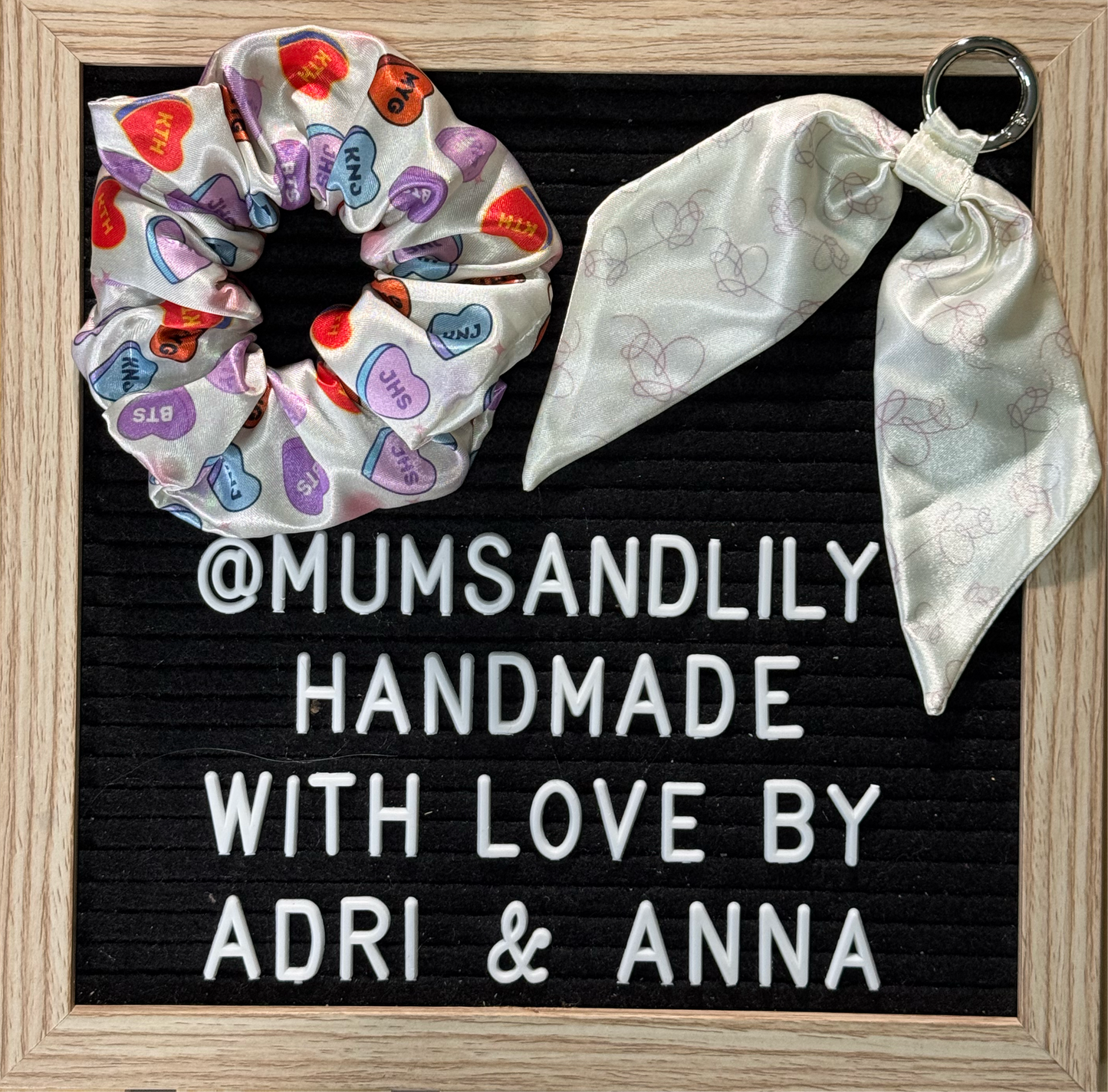 Combo - Scrunchie & Mini Bowtail Bag Charm