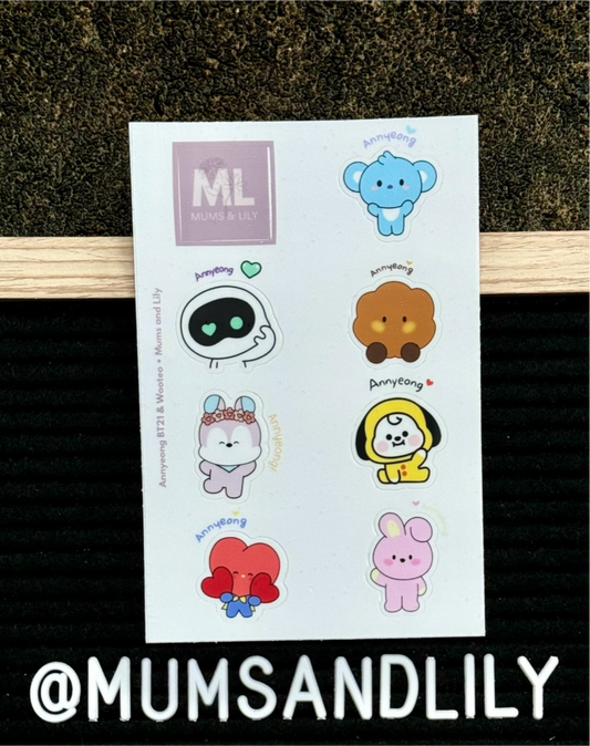 Stickers - Sheet (KPop)