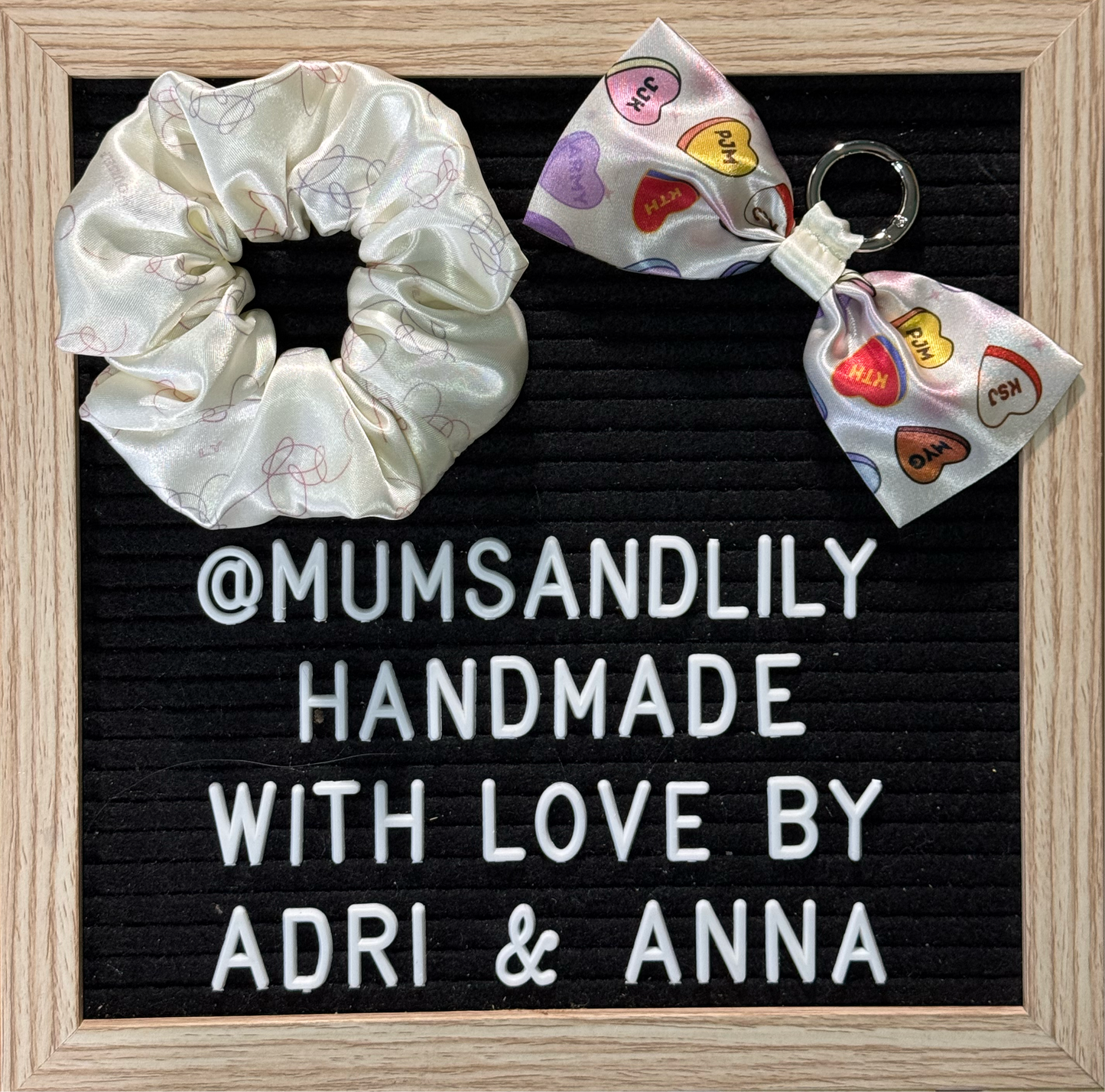 Combo - Scrunchie & Bow Bag Charm