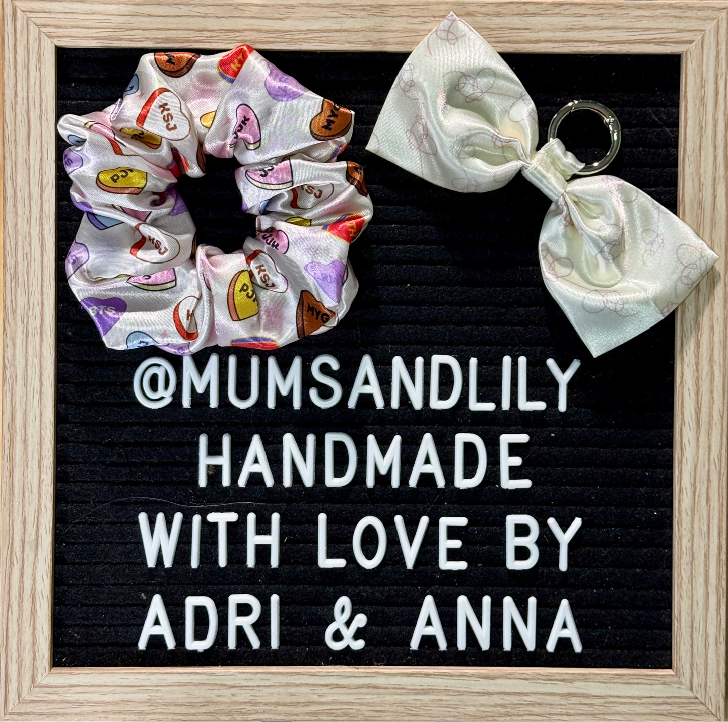 Combo - Scrunchie & Bow Bag Charm