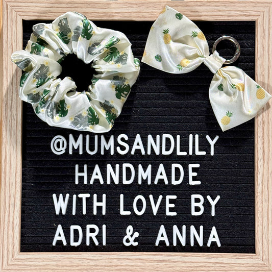 Combo - Scrunchie & Bow Bag Charm