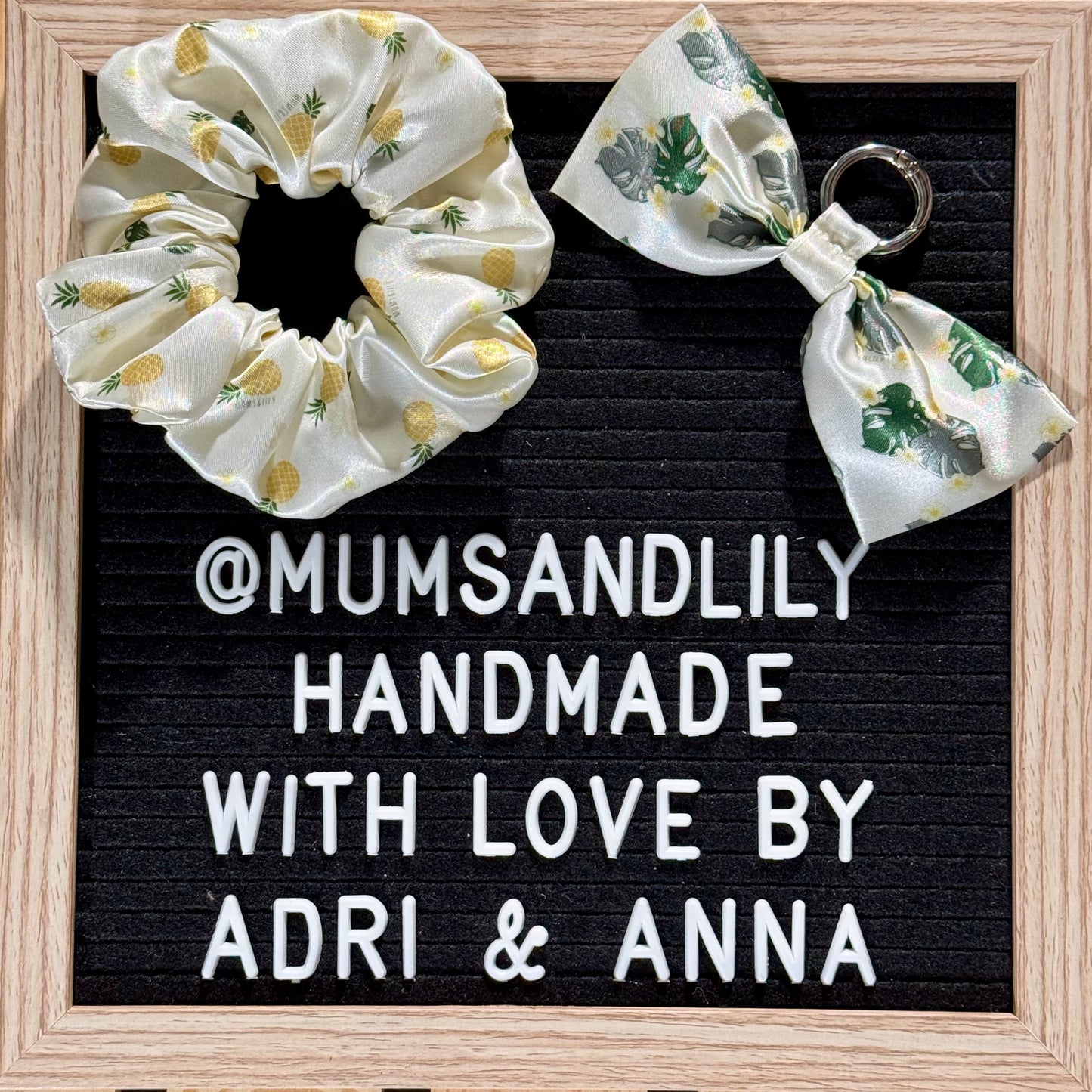 Combo - Scrunchie & Bow Bag Charm